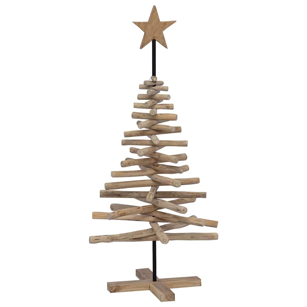 Christmas Tree with Stand Brown 120 cm Solid teak wood